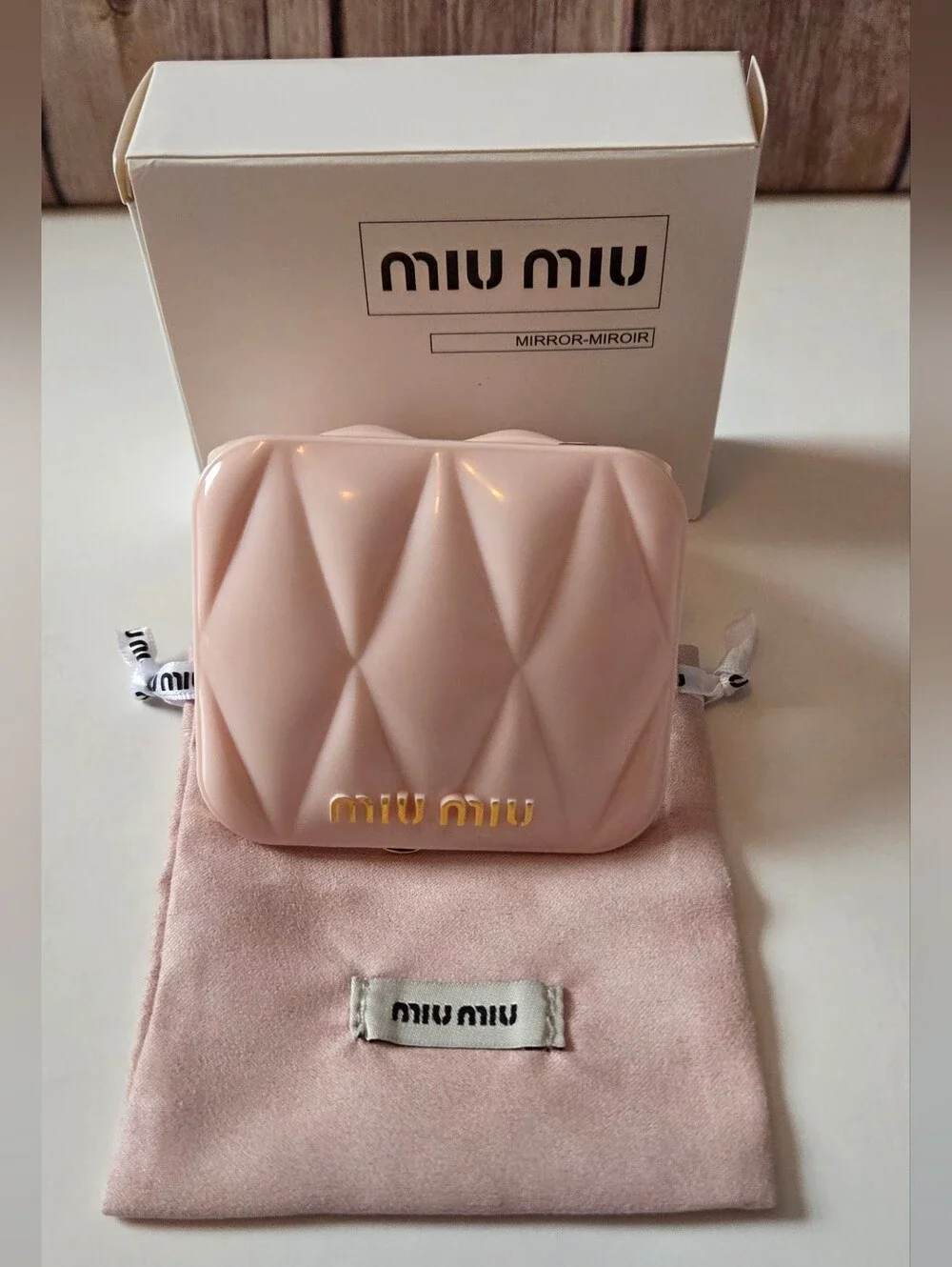 Miu Miu Compact Mirror NIB Dust Bag Included